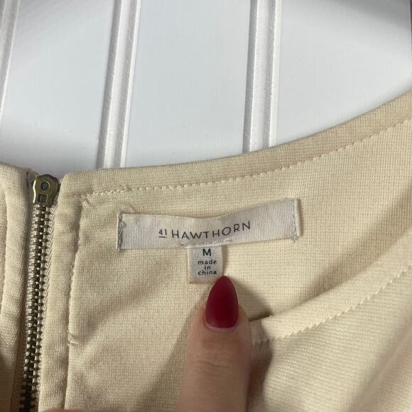 41Hawthorn Women's Tan & Navy Sleeveless Back Zipper Knee Length Dress Size M - Picture 6 of 9